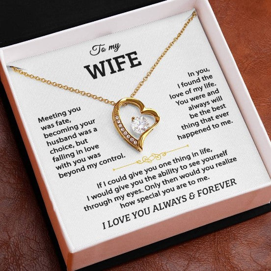 To My Wife – Forever Love Heart Necklace