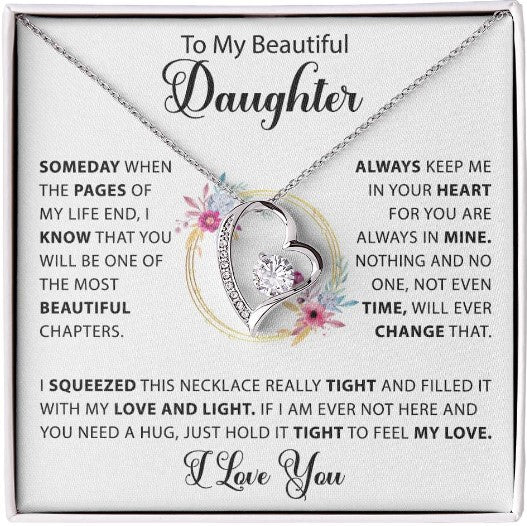 To My Beautiful Daughter – Forever in My Heart Necklace