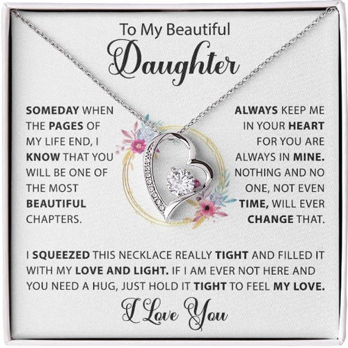 To My Beautiful Daughter – Forever in My Heart Necklace