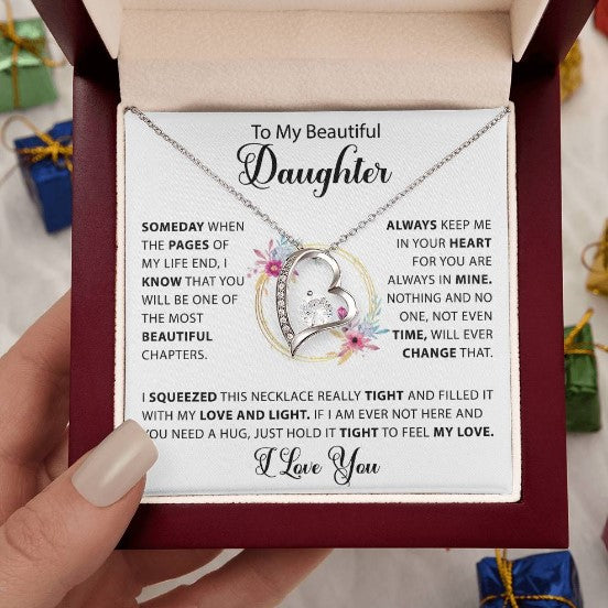 To My Beautiful Daughter – Forever in My Heart Necklace