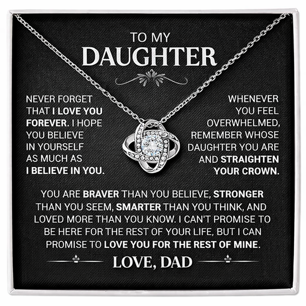 To My Daughter - Love Knot Necklace