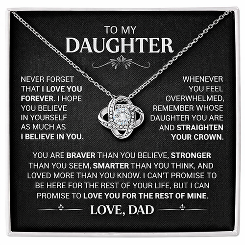 To My Daughter - Love Knot Necklace