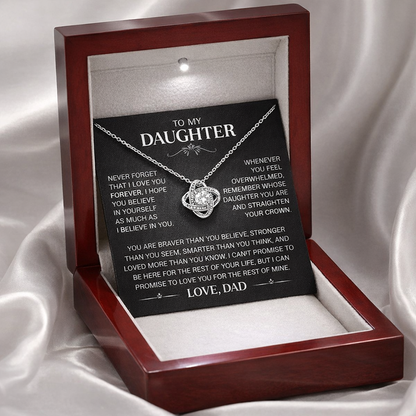 To My Daughter - Love Knot Necklace