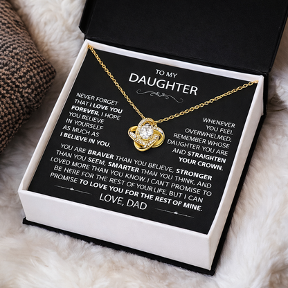 To My Daughter - Love Knot Necklace