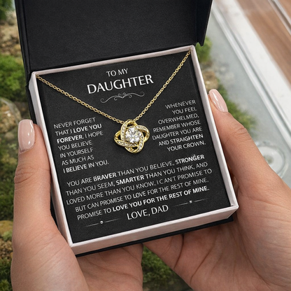 To My Daughter - Love Knot Necklace