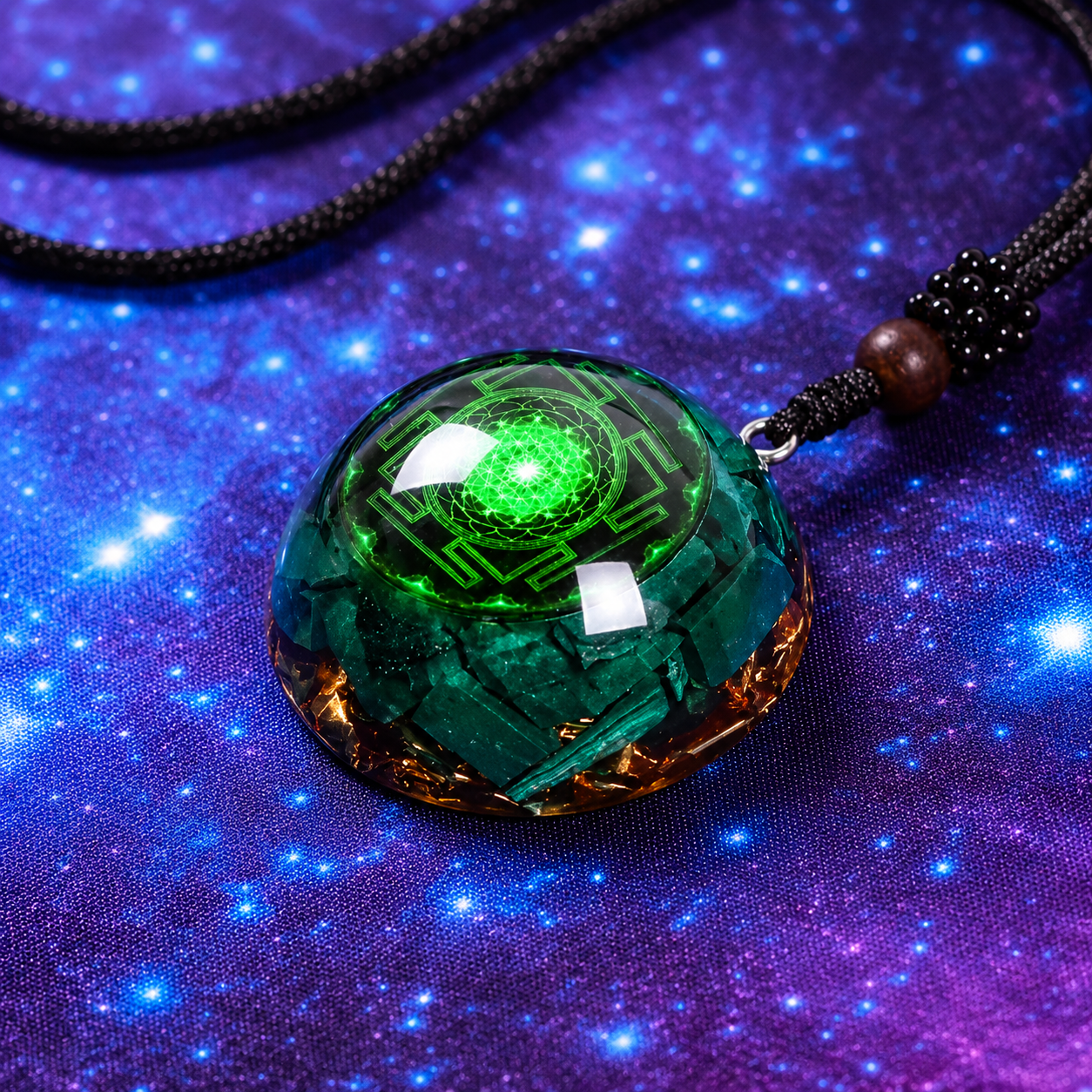 Malachite Chakra Energy Pendant