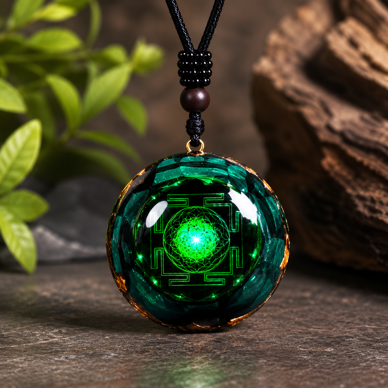 Malachite Chakra Energy Pendant