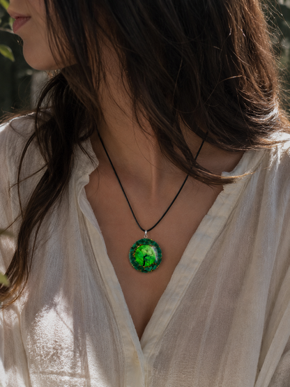 Malachite Tree of Life Orgonite Pendant