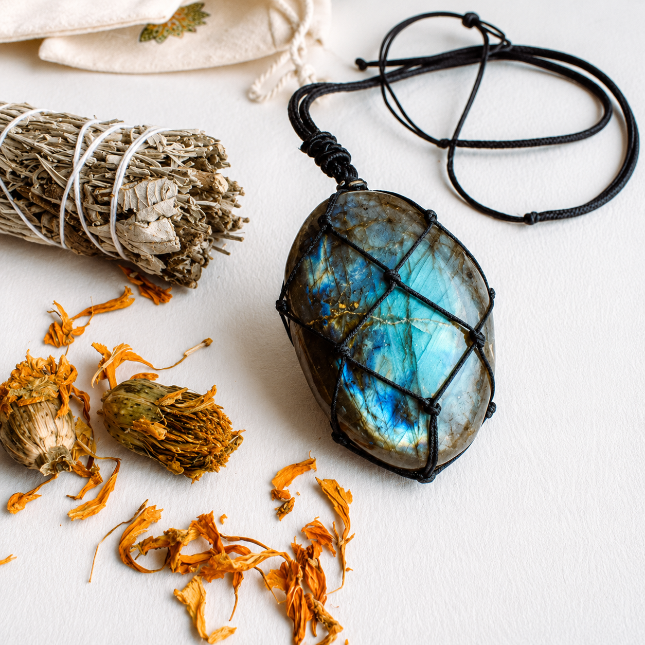 Dragon Heart Labradorite Necklace