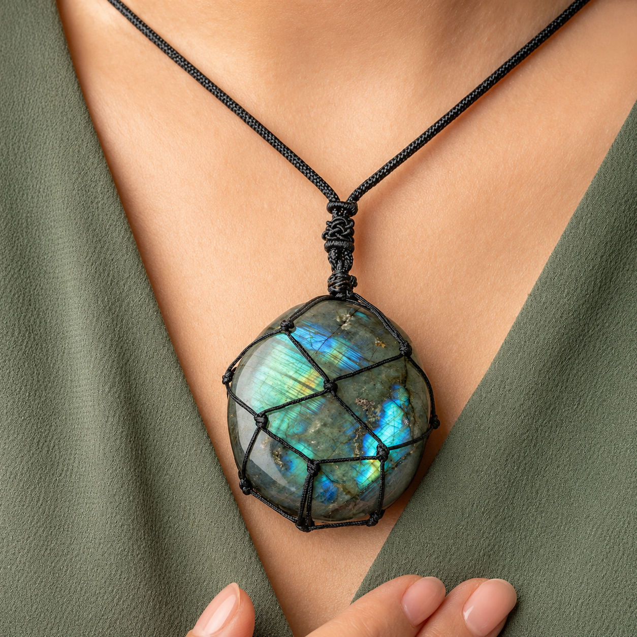 Dragon Heart Labradorite Necklace
