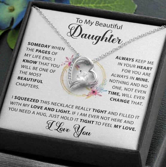 To My Beautiful Daughter – Forever in My Heart Necklace