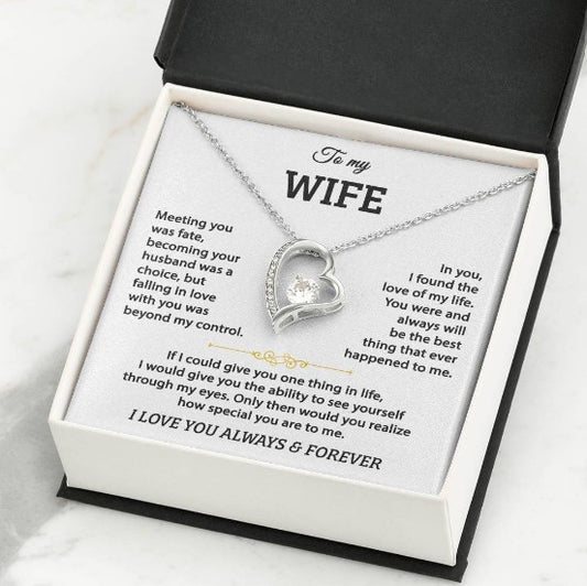 To My Wife – Forever Love Heart Necklace