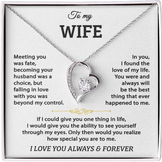 To My Wife – Forever Love Heart Necklace