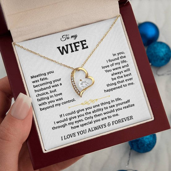 To My Wife – Forever Love Heart Necklace
