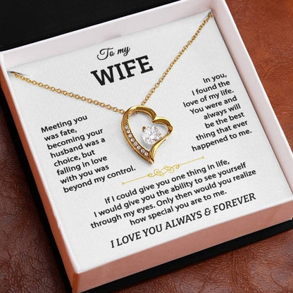 To My Wife – Forever Love Heart Necklace